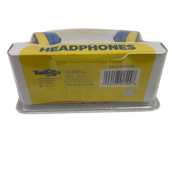 Tech2Go Minions Over the Ear Headphones Kid Friendly Volume Adj Headband New - Picture 2 of 6